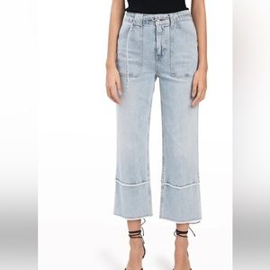 Derek Lam 10 Crosby
Zuri Cropped Wide-Leg Jeans with Belt size 26